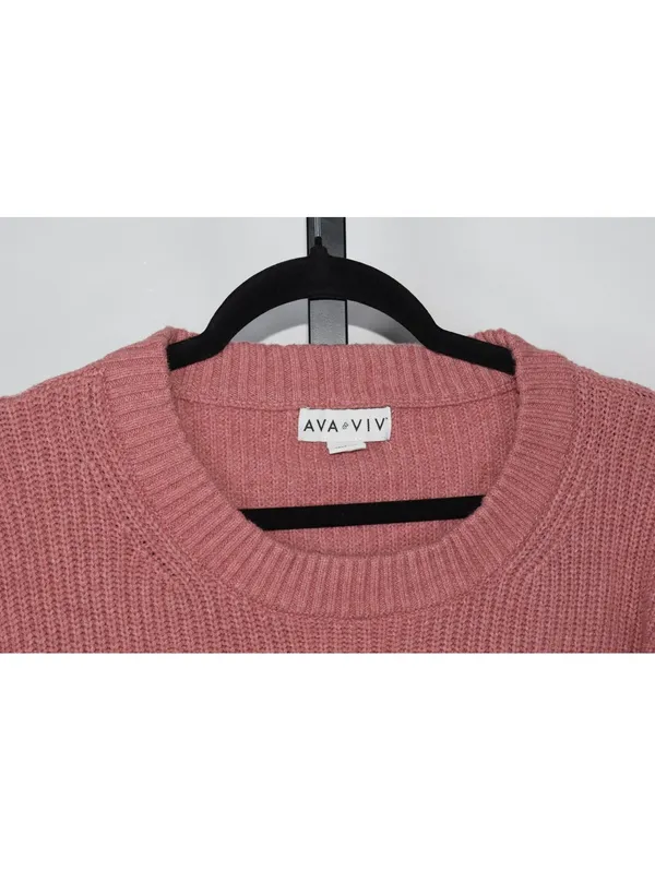 Ava & Viv Mauve Pink Chunky Knit Sweater Plus Size XXL - Image 4