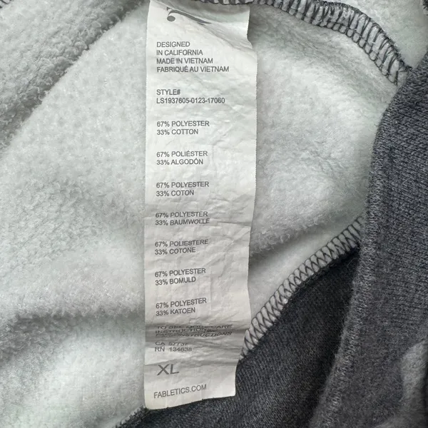 Fabletics Gray‎ Mock Neck Long Sleeve Sweatshirt Pullover Top XL - Image 8