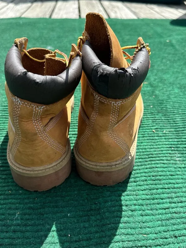 Timberland Kids Wheat Nubuck Tan Brown Ankle Boots - Image 5