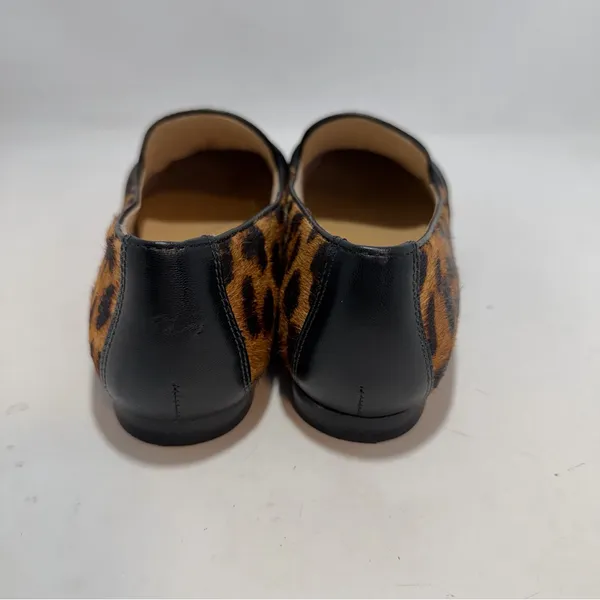 Talbots Ryan Twist Leopard Calf Hair Loafers Womens US 9M Leather Flats - Image 4