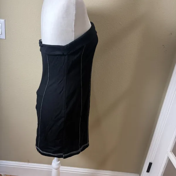 URBAN OUTFITTERS Black Stretch Tube Strapless Bodycon Mini Dress Size Large - Image 8