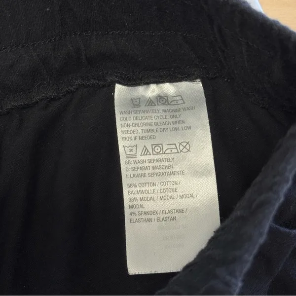 AnyBody Black Cargo‎ Jogger Pants Elastic Waist Cotton Modal XST Tall Loungewear - Image 7