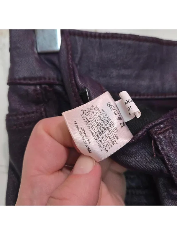 Express Skinny Mid Rise Coated Jean - Image 6