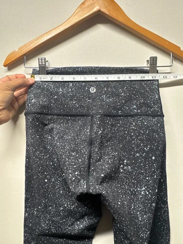 Lululemon Luminesce Splatter Ice Grey Black Align Crop 21 4 - Image 6
