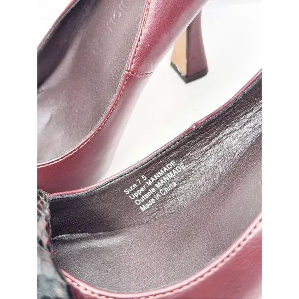 Gabrielle Union Pumps‎ Size 7.5 Pointed Toe Burgundy Twist Detail Slip On Shoes - Image 6
