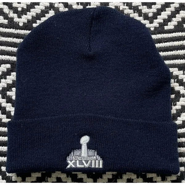 Navy Blue Denver Broncos Super Bowl XLVIII Knit Hat - Image 2