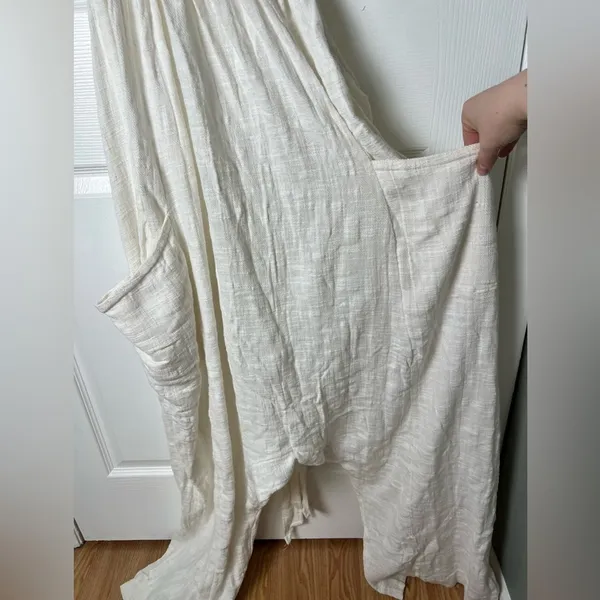 Free People Cotton Gauze Henriette Sleeveless Tie Waist Wide Leg Jumpsuit M - Image 9
