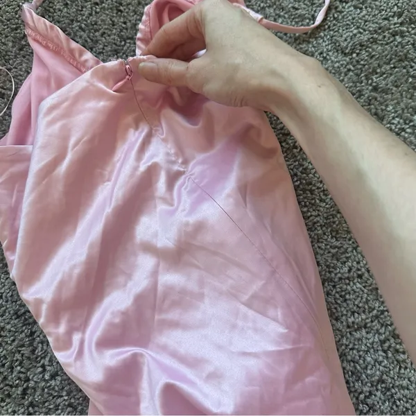 Tic Toc Chic Pink Satin Mini Dress - Image 6