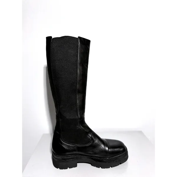 OFFICE London Kody Women's Black Leather Knee High Chelsea Boots EU 40 US 9 - Image 8