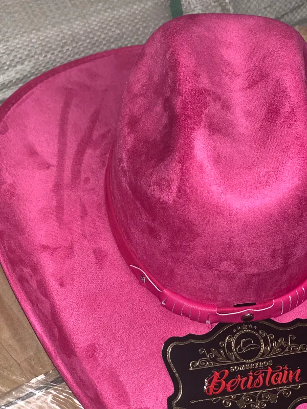 Hot Pink Girly Western Cowboy Hat - Image 6