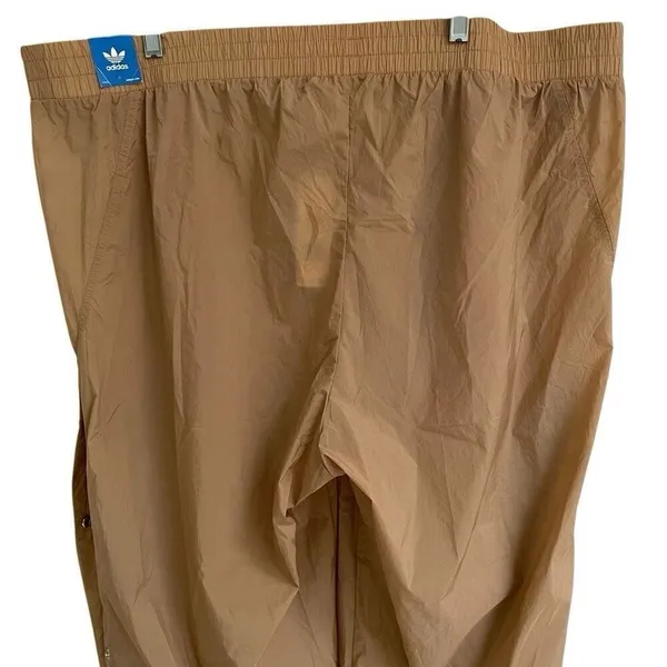 Adidas Originals Track Pants Womens 3X Athletic‎ Nylon Snap Leg Joggers Tan NEW - Image 8