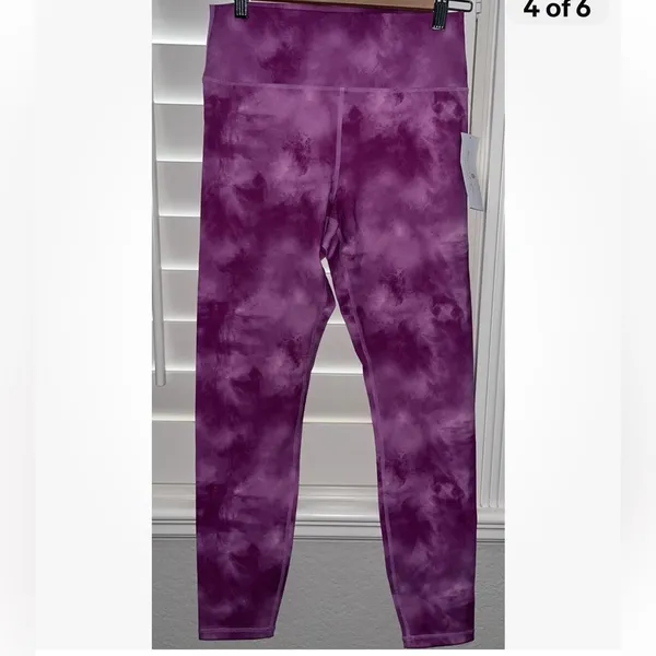 Spiritual Gangster High Rise Tie Dye Leggings Sunset Dye Pink Print Size Large - Image 5