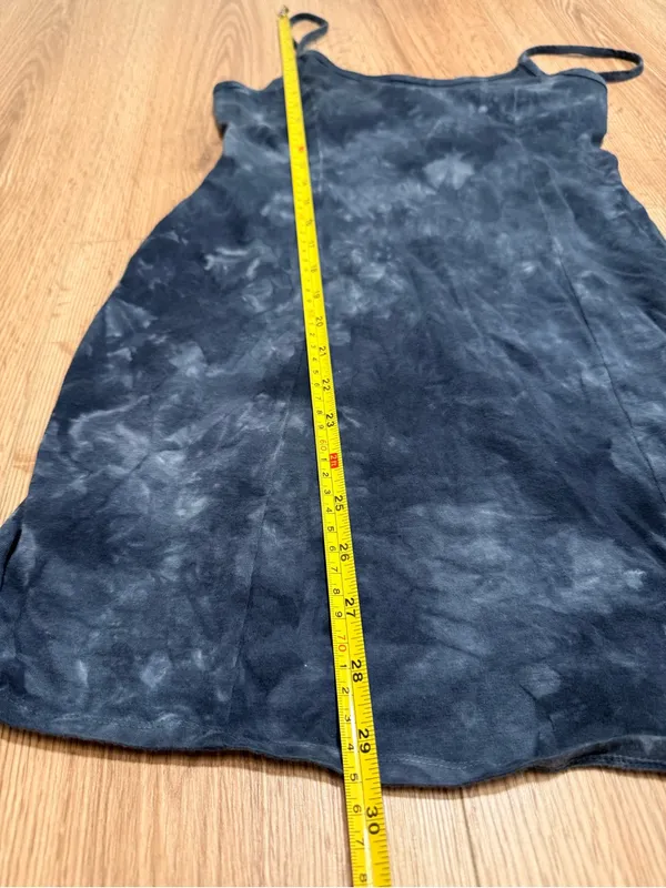 Billabong Womens Tie Dye Mini Dress Navy Blue Spaghetti Strap Beach Cover Up S - Image 7