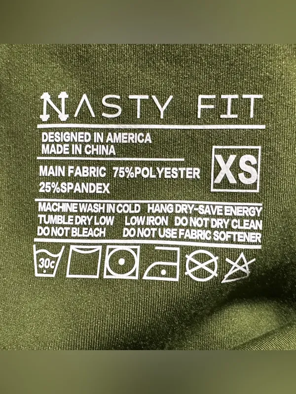 Nasty Fit high rise Gym Workout leggings size XS green - Image 9