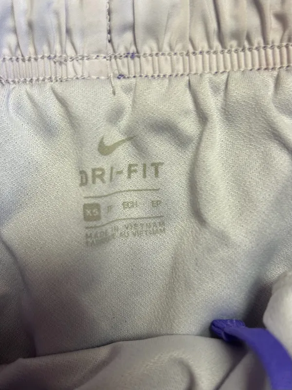 Nike Women’s Purple Running Shorts with White Trim - Image 2