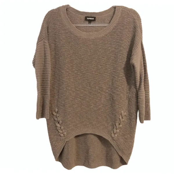 Express Tan Hi-low Sweater - Image 2