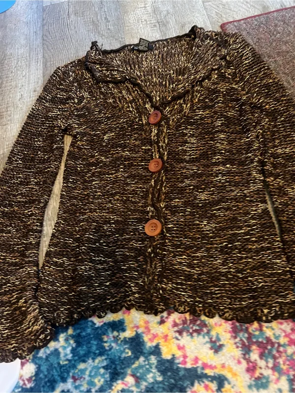 Bcbg maxarzia Women’s Brown Marled Button-Front Sweater - Image 5