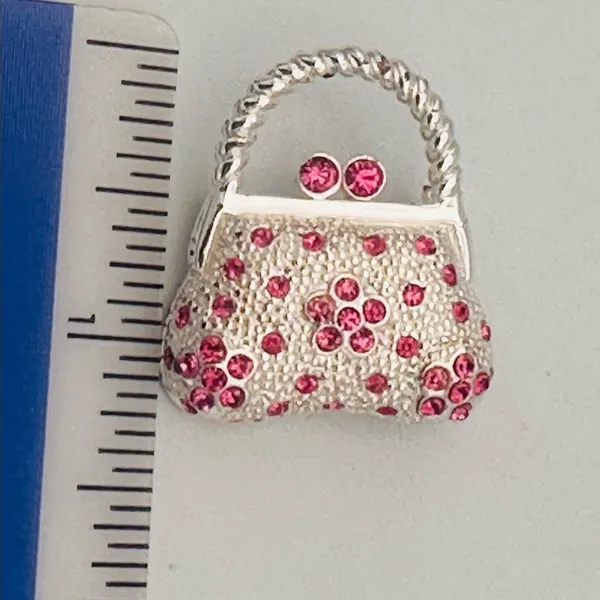 Roman Vintage Mini Handbag Purse Brooch - Image 7