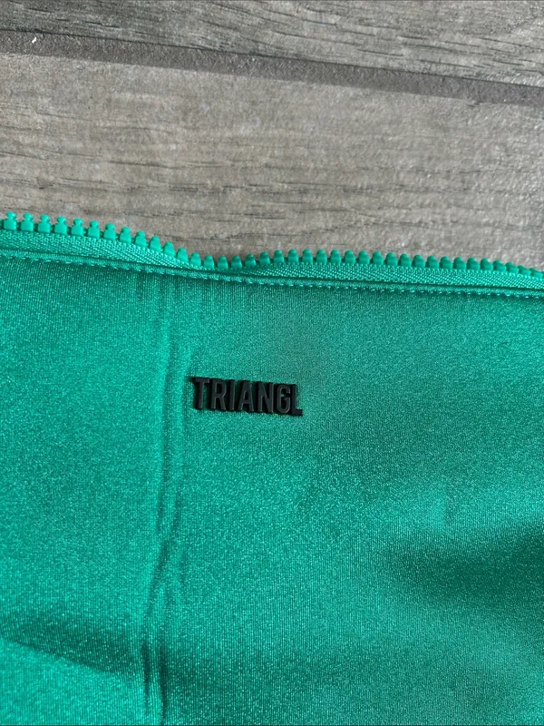 triangl swimwear Teal Green Zip Cosmetic Pouch - Image 2