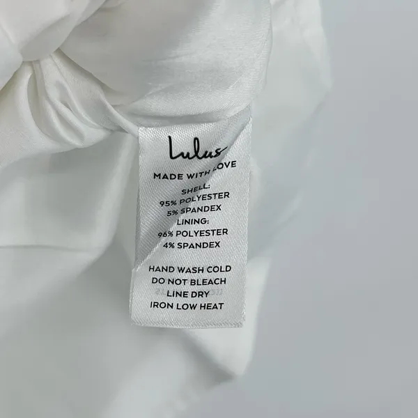 NWT Lulus Glorious Adoration White Taffeta One-Shoulder Bow Mini Dress - Image 7