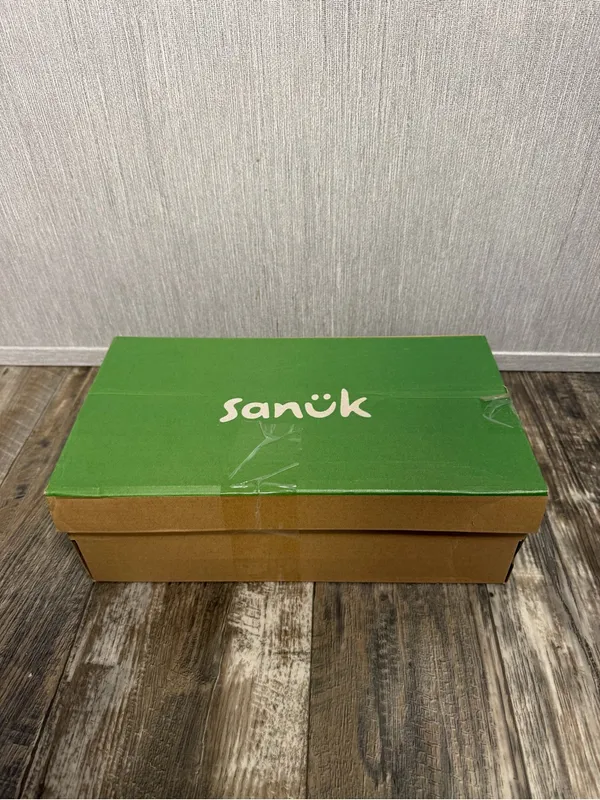 Sanuk Women’s Tan Canvas Shearling-Lined Slip-On Mule Size 5 - Image 14