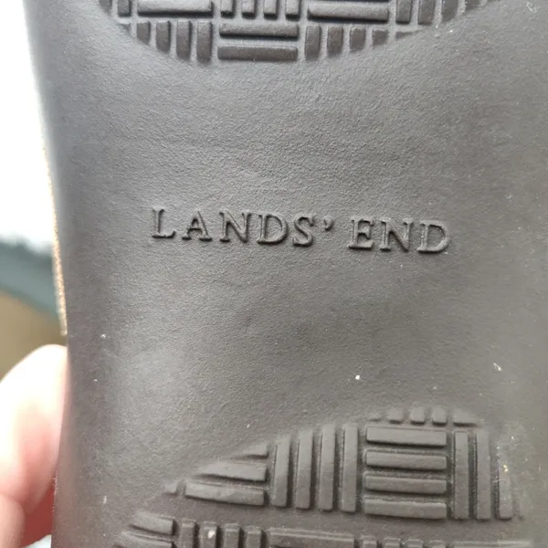 Tan Suede Mary Janes by Lands end sz 8 - Image 8