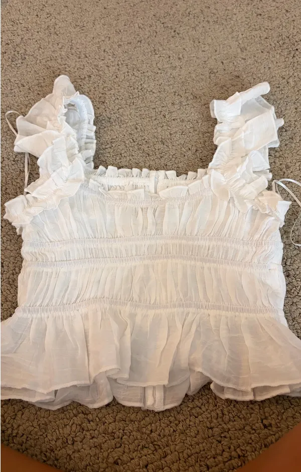 Marshall’s cropped white blouse  - Image 2