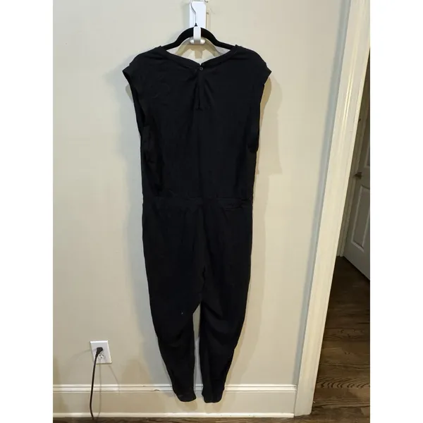 Pact Black‎ Organic Cotton All Day Easy Boho Resort Overall Jumpsuit Size Large - Image 3