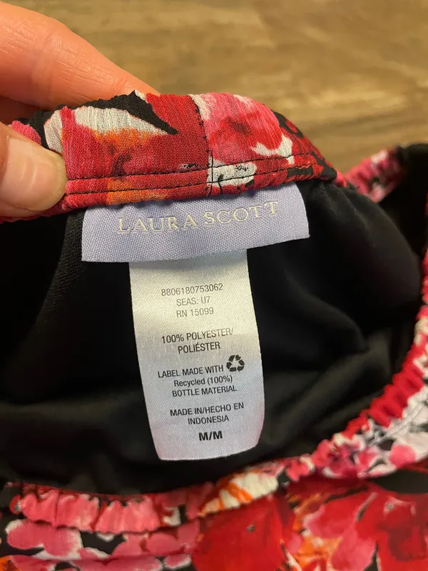 Laura Scott Women’s Floral Full Midi Skirt - Red Multi Size Medium - Image 5