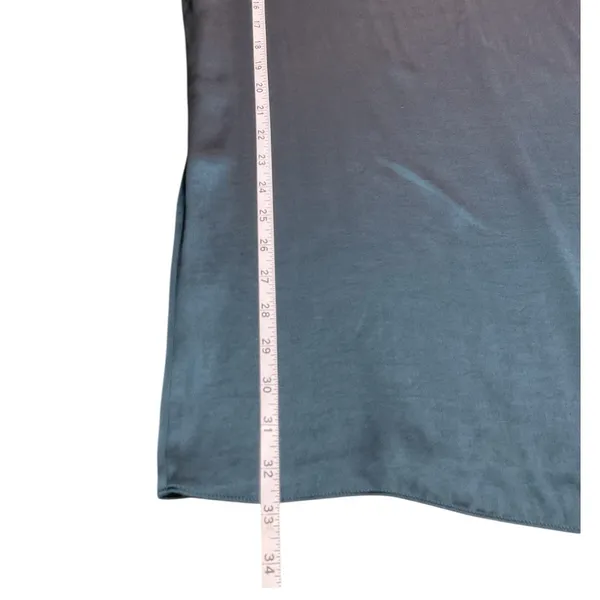 Madewell Satin Shift Mini Dress in‎ Smokey Spruce Size Medium - Image 8