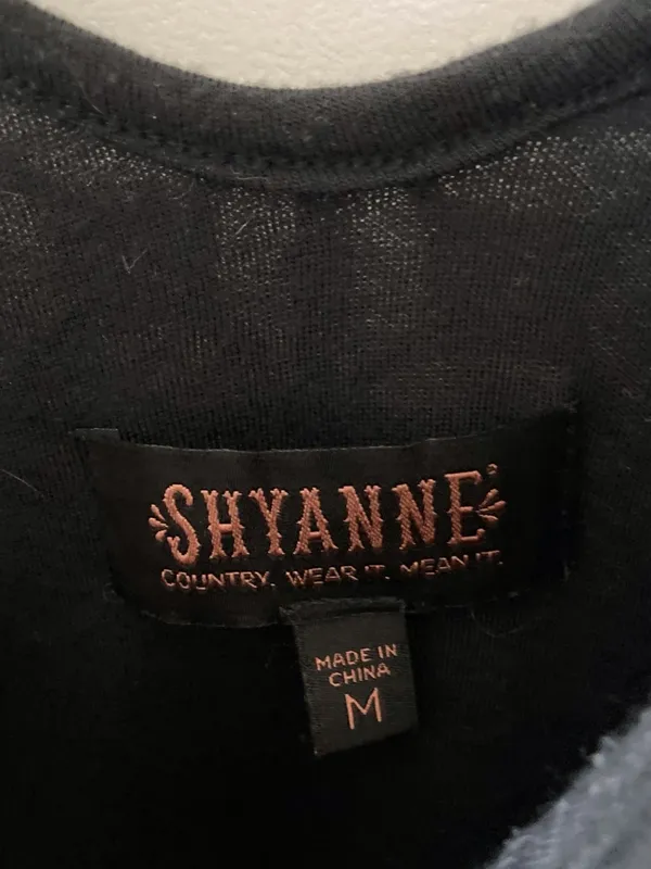 Shyanne Gold Sequin Top Black Tank Adjustable Straps Women's Medium - Image 2