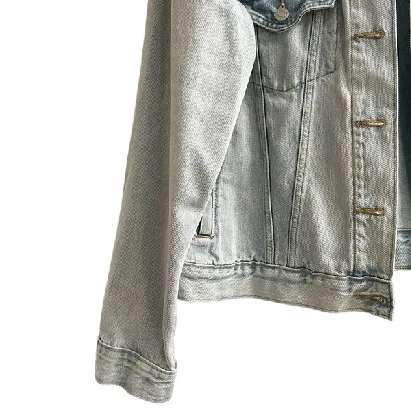 Gap Icon Denim Trucker Jacket Vintage Light Wash 90s Grunge Indie Y2K Streetwear - Image 4
