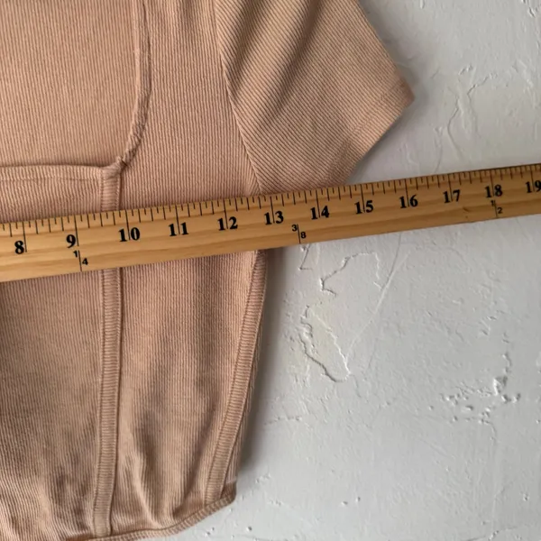 Pacsun PacCares Size Medium Nude Beige Short Sleeve Square Neck‎ Bustier Top - Image 5