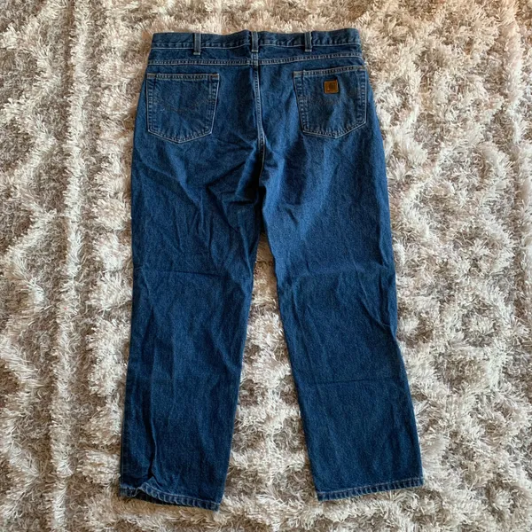 Carhartt Modern Medium Wash Blue Denim Jeans Work Wear - Image 4