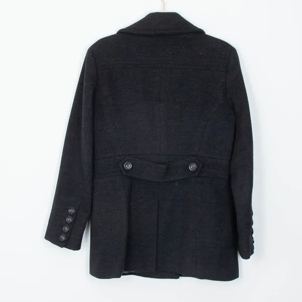 Calvin Klein Womens Wool Blend Pea Coat Jacket Size‎ 8 Gray Classic Quiet Luxury - Image 7