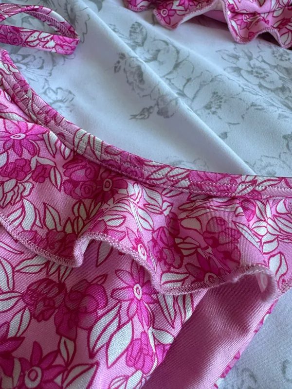 Frankies Bikinis Set Pink Floral Bikini - Image 6