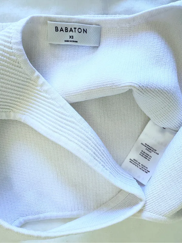 Aritzia Babaton Sculpt Knit Squareneck Cropped Tank - White - XS - Image 10
