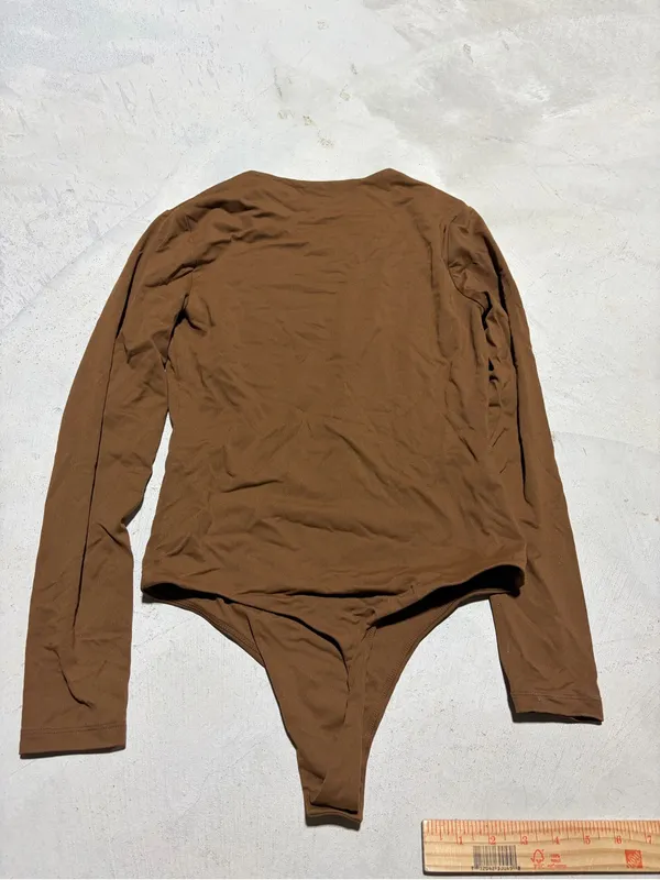 Nuuds Long Sleeve Brown Bodysuit small - Image 7