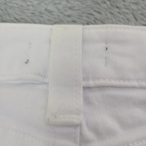 True Religion Jeans Women's 30 HALLE Mid Rise‎ Super Skinny White Denim - Image 10