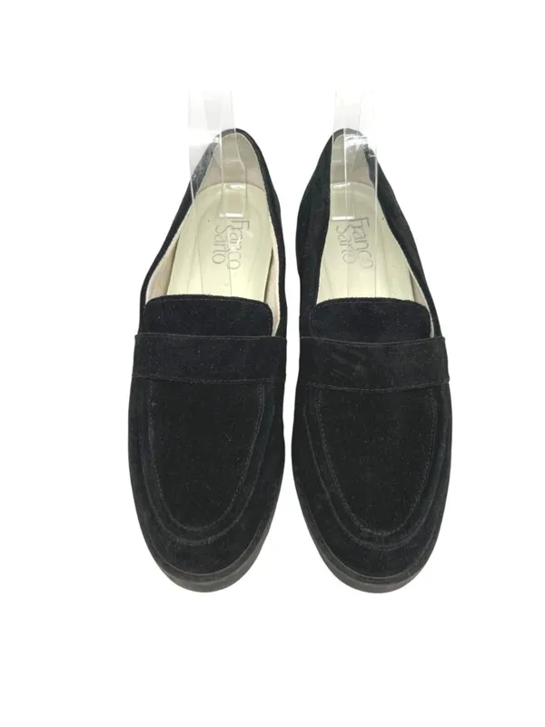 Franco Sarto Carol Black Suede Leather Chunky Sole Loafers Size 7.5 - Image 2