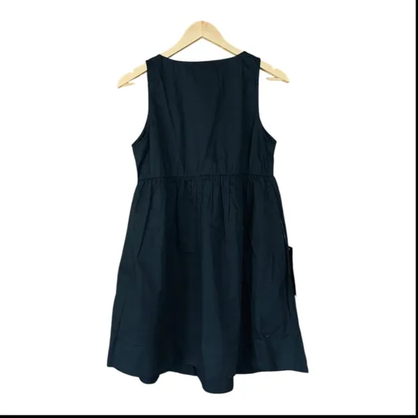Pomander Place Porto Dress M NWT Black Sleeveless Mini Cotton Babydoll Style - Image 6