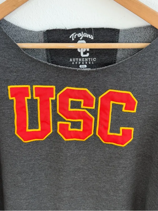 USC Trojans Off the Shoulder Sweatshirt - Image 2