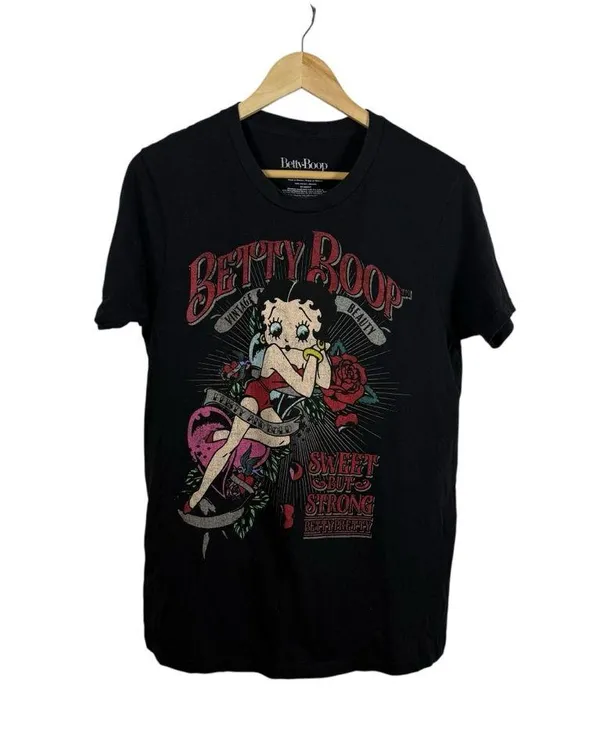 VINTAGE Y2K Betty Boop Women’s Graphic Tee in Black Multi Size M - Image 4