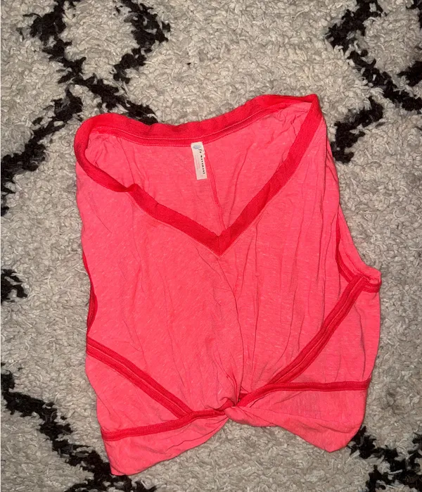 Free People Movement Glow Up Pink Twist Front Crop Top - Image 2