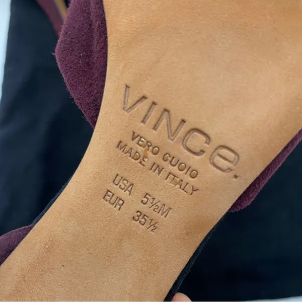 Vince Maroon leather heels - Image 6