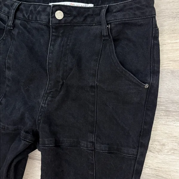 Tinseltown Black Fringe Bottom Flare Women's/Junior's Jeans Size 9 - Image 3