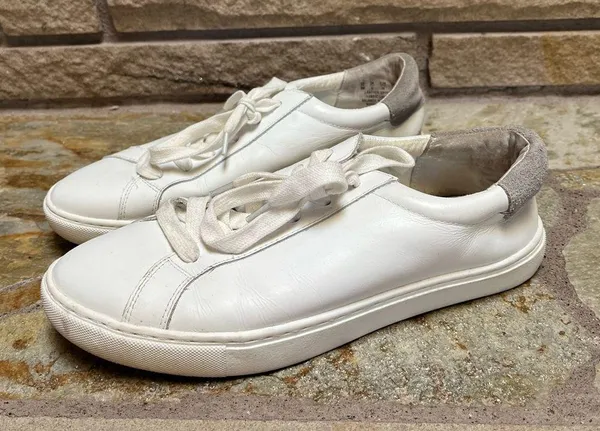 Sam Edelman Women's Lupita Lace Up Sneakers White Leather 8 - Image 9