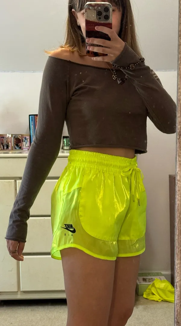 Neon Nike Running Shorts - Image 2
