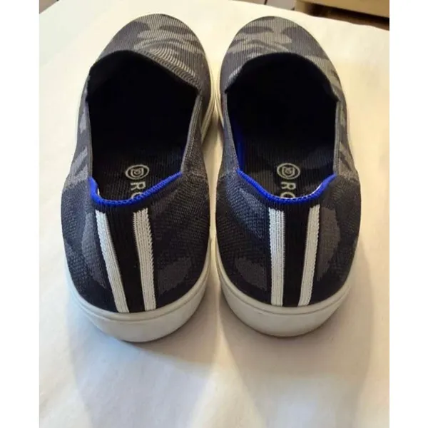 Rothy’s The Original Slip on Sneaker in Camo Grey Black Size 10 - Image 7