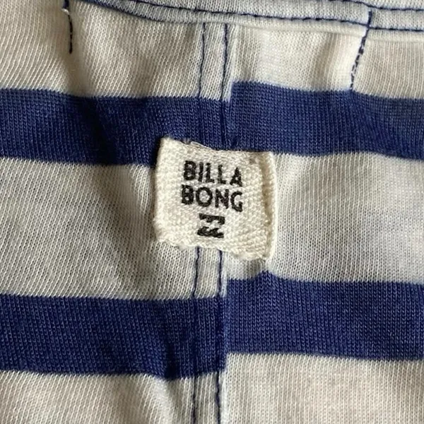 Billabong Loose Fit Striped Mini Dress Juniors Size M‎ Blue White Summer - Image 5